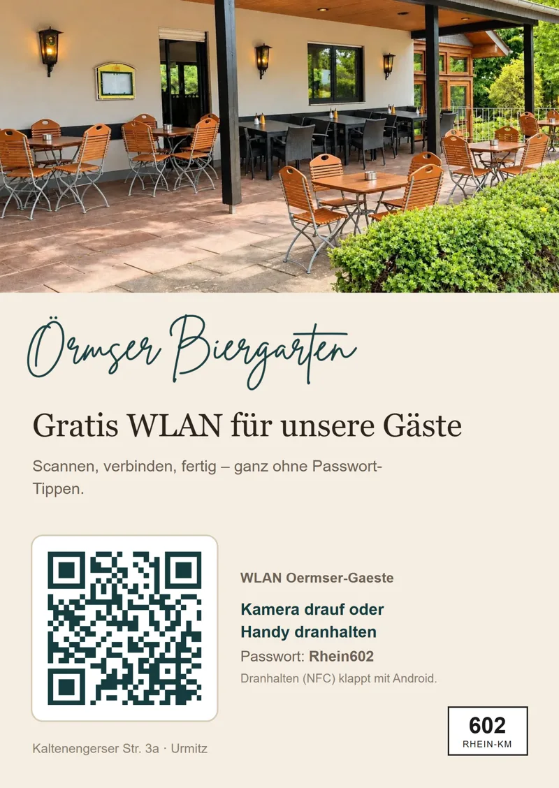 WLAN-Aufsteller im Örmser-Design